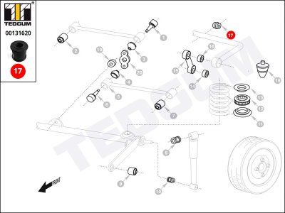 Poduszka stabilizatora TEDGUM 00131620 04656932AA