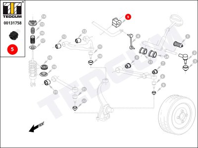 Poduszka stabilizatora TEDGUM 00131758 04782684AB