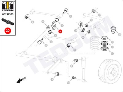 Łącznik drążków TEDGUM 00132523 