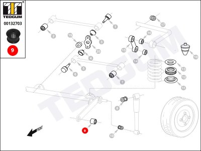 Silentblok wahacza TEDGUM 00132703 24861