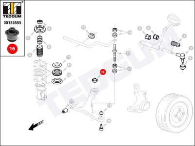 Silentblok wahacza TEDGUM 00136555 04656012AF