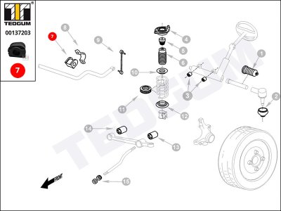 Poduszka stabilizatora TEDGUM 00137203 43546CCA22