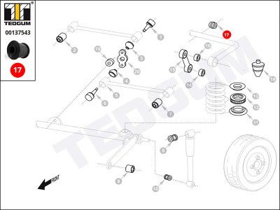 Poduszka stabilizatora TEDGUM 00137543 04656932AA