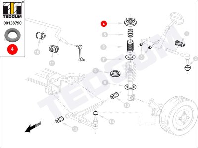 Poduszka amortyzatora TEDGUM 00138790 4684418