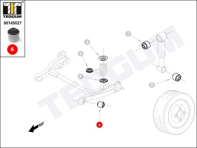 Silentblok wahacza TEDGUM 00145027 