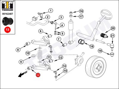 Silentblok wahacza TEDGUM 00162487 4455005001