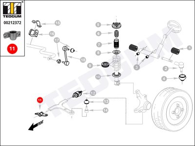Silentblok wahacza TEDGUM 00212372 46423822