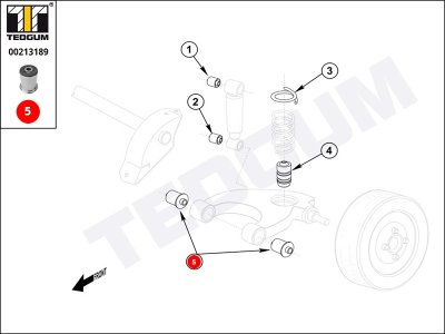 Silentblok wahacza TEDGUM 00213189 7747956