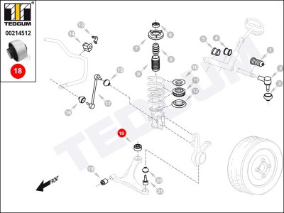 Silentblok wahacza TEDGUM 00214512 34283