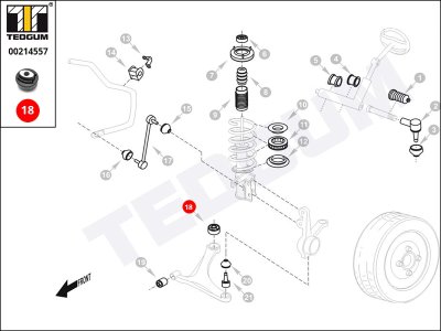 Silentblok wahacza TEDGUM 00214557 50703128