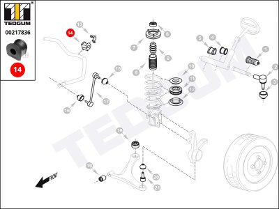 Poduszka stabilizatora TEDGUM 00217836 50705944