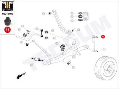 Tuleja amortyzatora TEDGUM 00218106 51858711