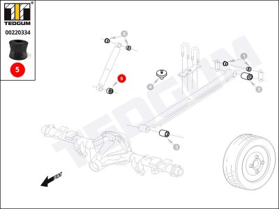 Tuleja amortyzatora TEDGUM 00220334 1499260