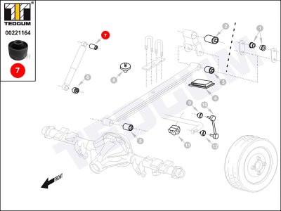 Tuleja amortyzatora TEDGUM 00221164 97VB18016AA