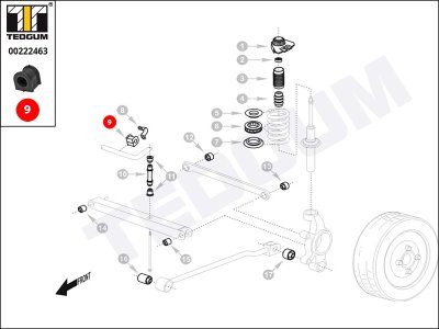 Poduszka stabilizatora TEDGUM 00222463 7144202