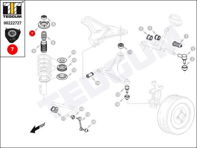 Poduszka amortyzatora TEDGUM 00222727 1377973