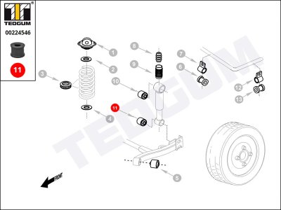 Tuleja amortyzatora TEDGUM 00224546 