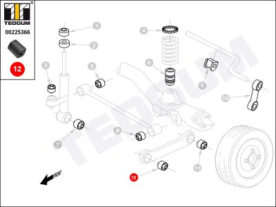 Silentblok wahacza TEDGUM 00225366 81AB5A638AB