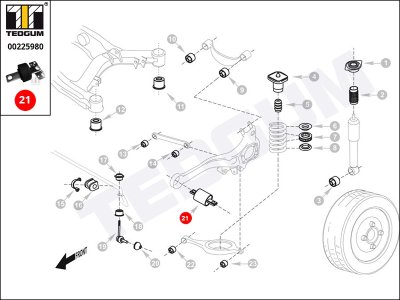 Silentblok wahacza TEDGUM 00225980 1566838