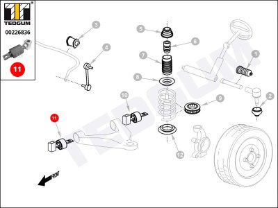 Silentblok wahacza TEDGUM 00226836 