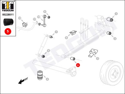 Silentblok resora tylnego TEDGUM 00228011 4055743