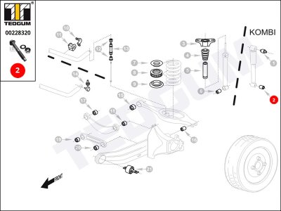 śruba amortyzatora tylnego TEDGUM 00228320 1473945
