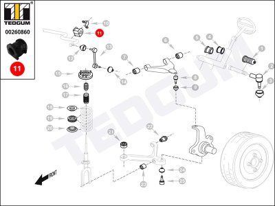 Poduszka stabilizatora TEDGUM 00260860 51306SEAE02