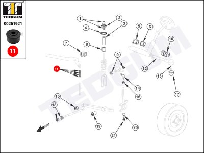 Poduszka stabilizatora TEDGUM 00261921 52316692000