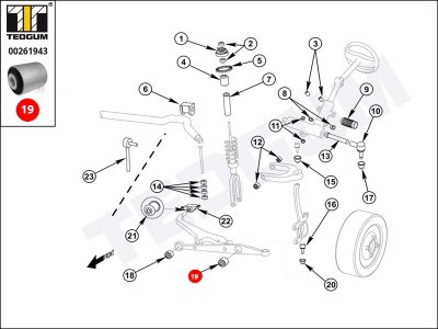 Silentblok wahacza TEDGUM 00261943 51810SH3004