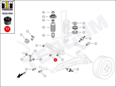 Tuleja amortyzatora TEDGUM 00261956 52622SH3003