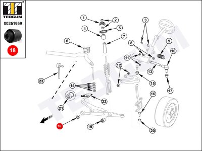 Silentblok wahacza TEDGUM 00261959 51392SR3024