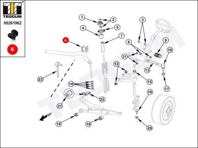 Poduszka stabilizatora TEDGUM 00261962 51306SR3000