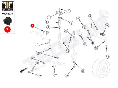 Poduszka stabilizatora TEDGUM 00262275 51306SV4000