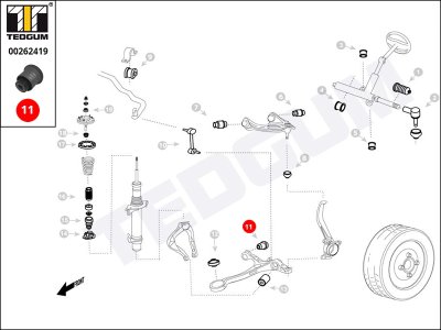 Silentblok wahacza TEDGUM 00262419 51393SDAA02