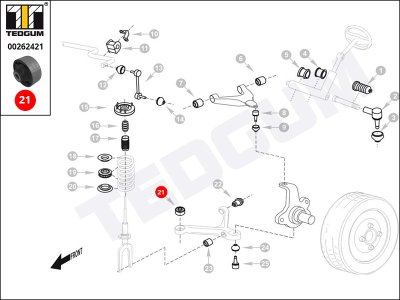 Silentblok wahacza TEDGUM 00262421 51391SDAA03