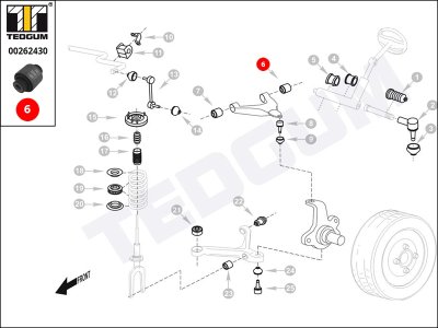 Silentblok wahacza TEDGUM 00262430 