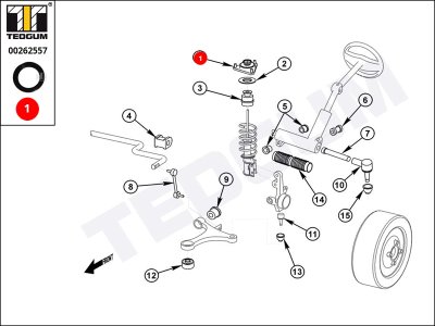 Poduszka amortyzatora TEDGUM 00262557 51726S5A004