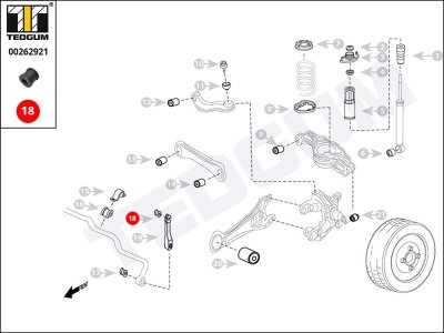 Poduszka stabilizatora TEDGUM 00262921 52316SA5000