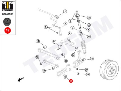 Silentblok wahacza TEDGUM 00262988 W175905