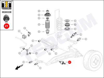 Silentblok wahacza TEDGUM 00265338 52385SR3000