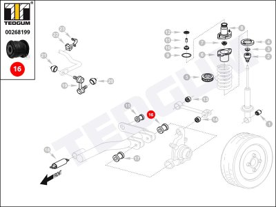 Silentblok wahacza TEDGUM 00268199 52365S6M004