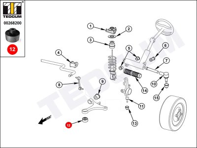 Silentblok wahacza TEDGUM 00268200 51391S5A024