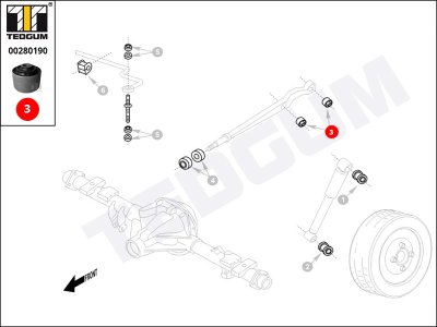 Silentblok wahacza TEDGUM 00280190 MB631492