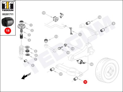 TULEJA DRAŻKA TYLNEGO HYUNDAI