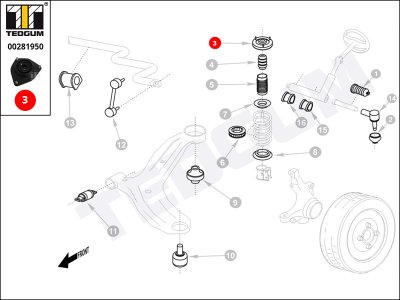 Poduszka amortyzatora TEDGUM 00281950 5461029000