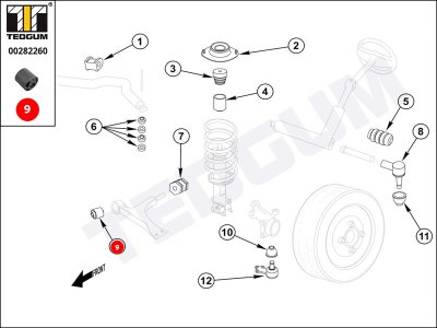 Silentblok wahacza TEDGUM 00282260 5455124001