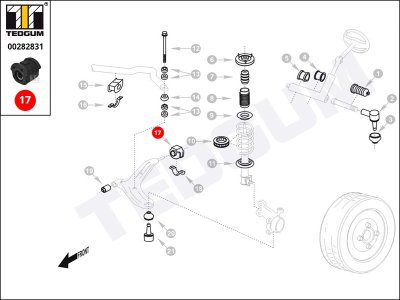 Silentblok wahacza TEDGUM 00282831 5455522101