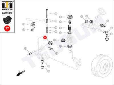 Silentblok wahacza TEDGUM 00282832 5455622000