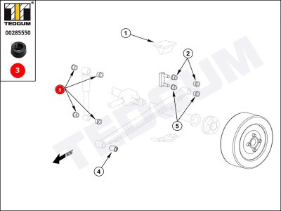 Tuleja amortyzatora TEDGUM 00285550 