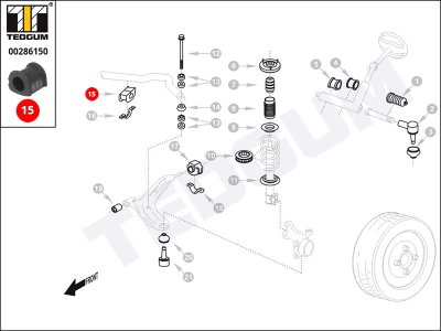 Poduszka stabilizatora TEDGUM 00286150 5481322200